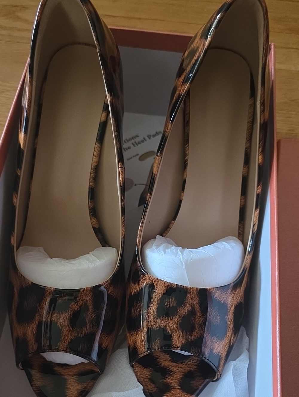 Women’s Leopard Print Peep-Toe Pumps - Brown